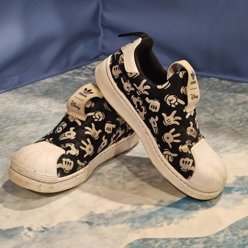 Disney‎ Adidas Mickey Mouse Superstar 360 Slip On Shoes Kids Size 12